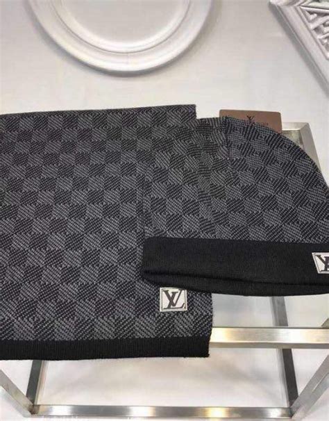 louis vuitton sjaal en muts damier graphite|louis vuitton graphite canvas.